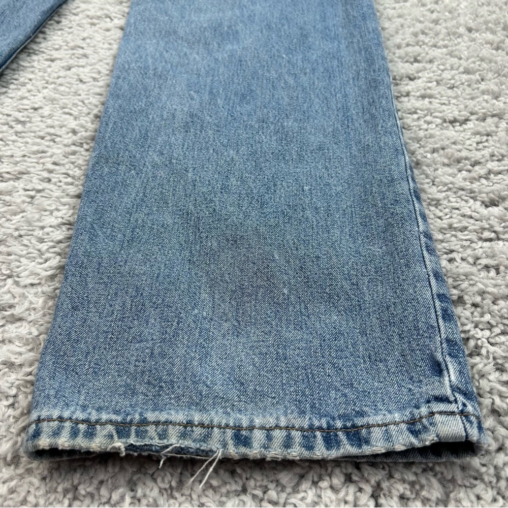 Whooz Blooz Jeans Womens 5 6 Y2K Vintage Denim Wide Leg Flare Button Fly Style - Picture 4 of 6